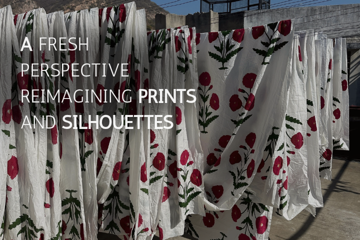 Indian handblock printed fabric from the Poppy collection