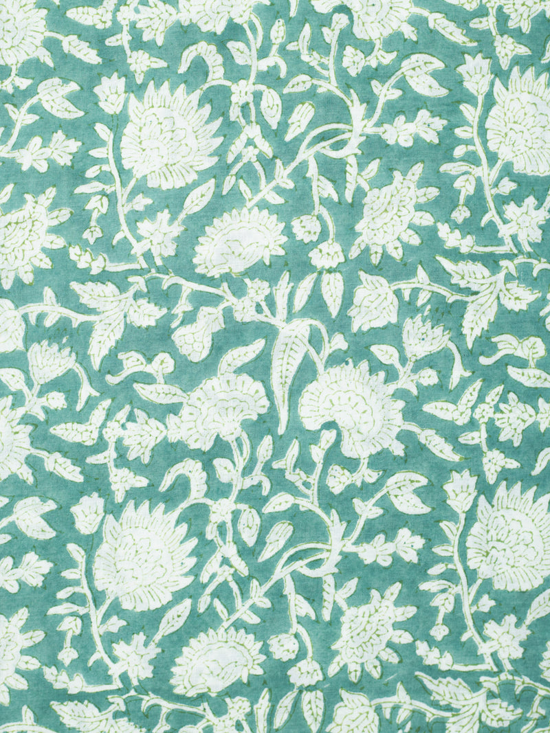 Ocean Scapes Cotton Hand Block Printed Fabric