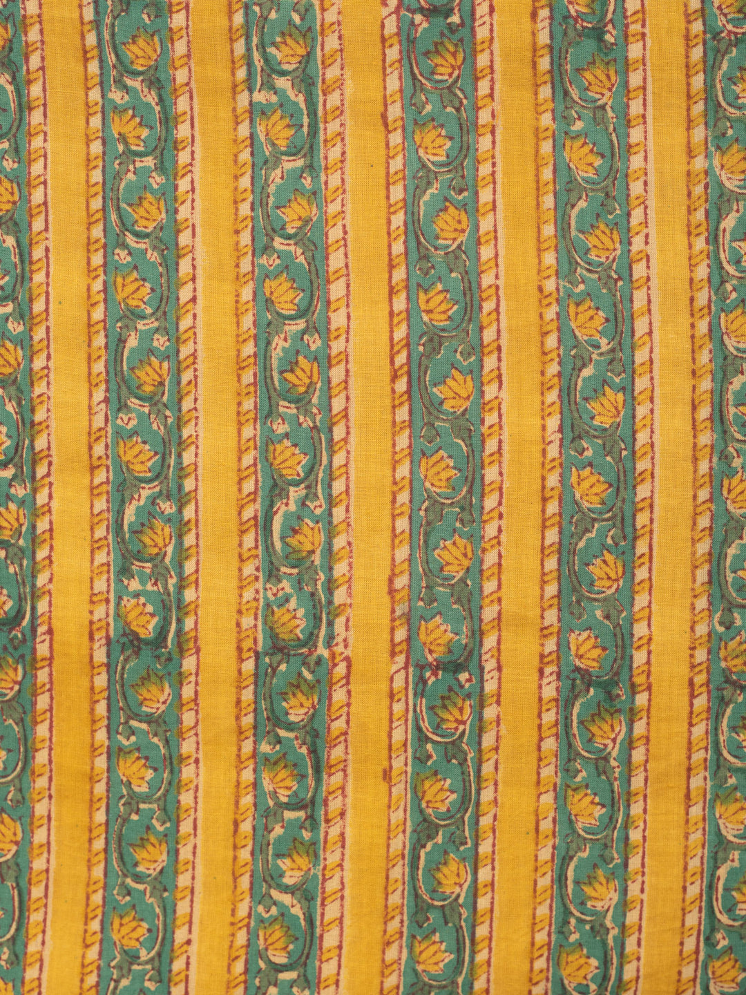 Aloha Honey  Cotton Hand Block Printed Fabric