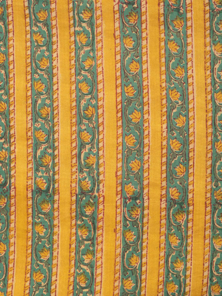 Aloha Honey  Cotton Hand Block Printed Fabric