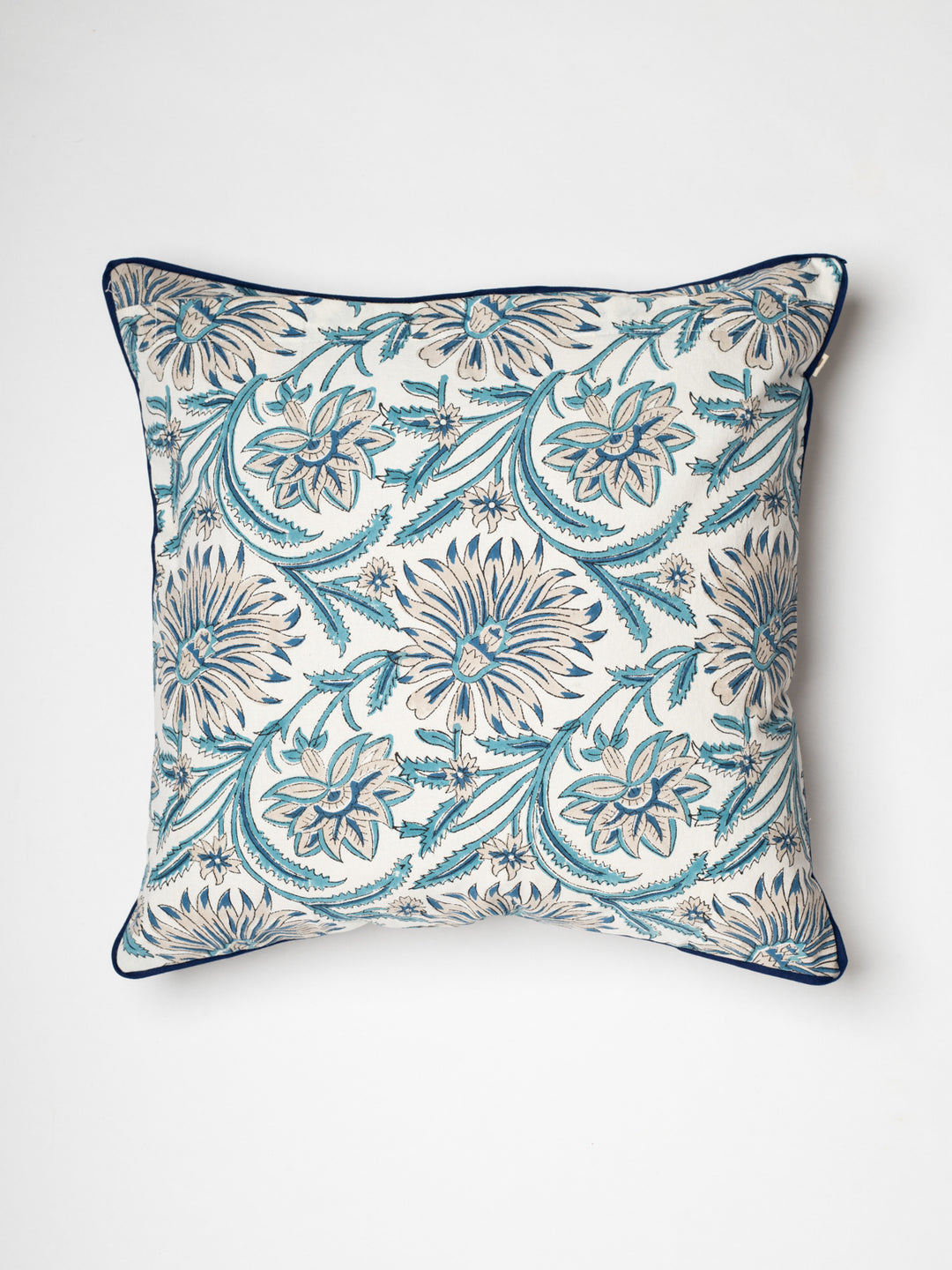 Astrantia  Summer Hand Block Printed Cushion Cover