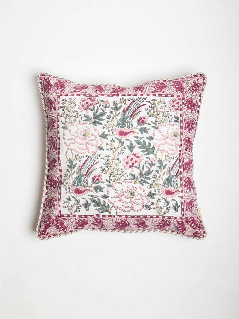 New Coastline Vines Hand Block Printed Cushion Covers