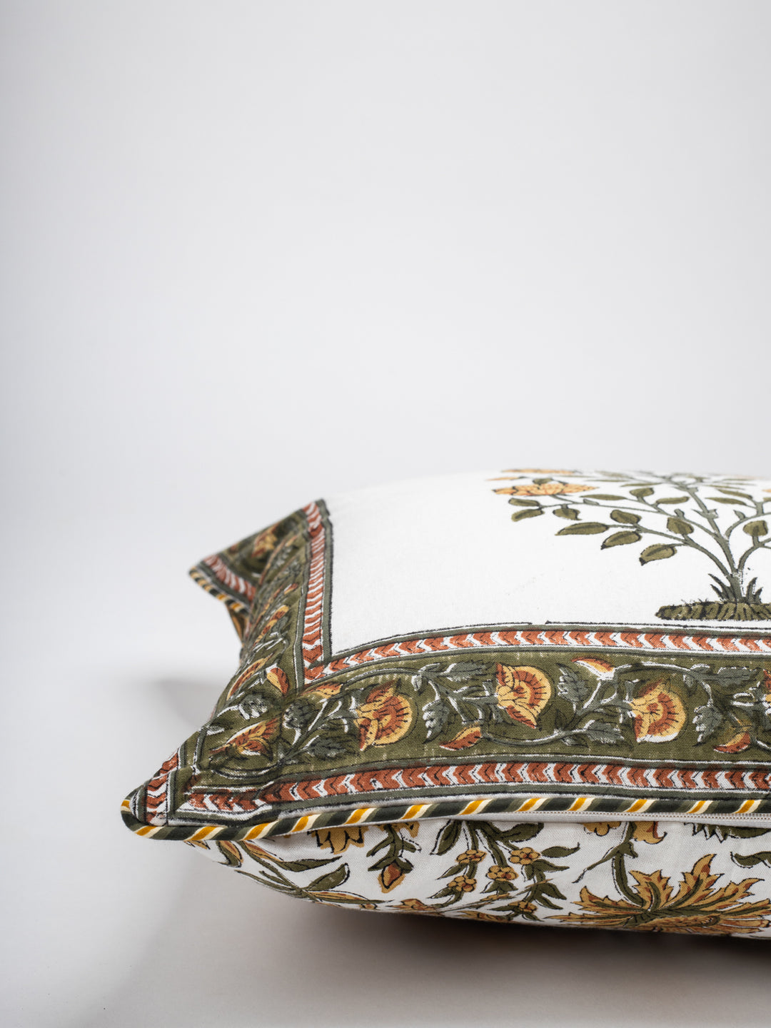 Signet Marigold  Hand Block Printed Cushion Covers