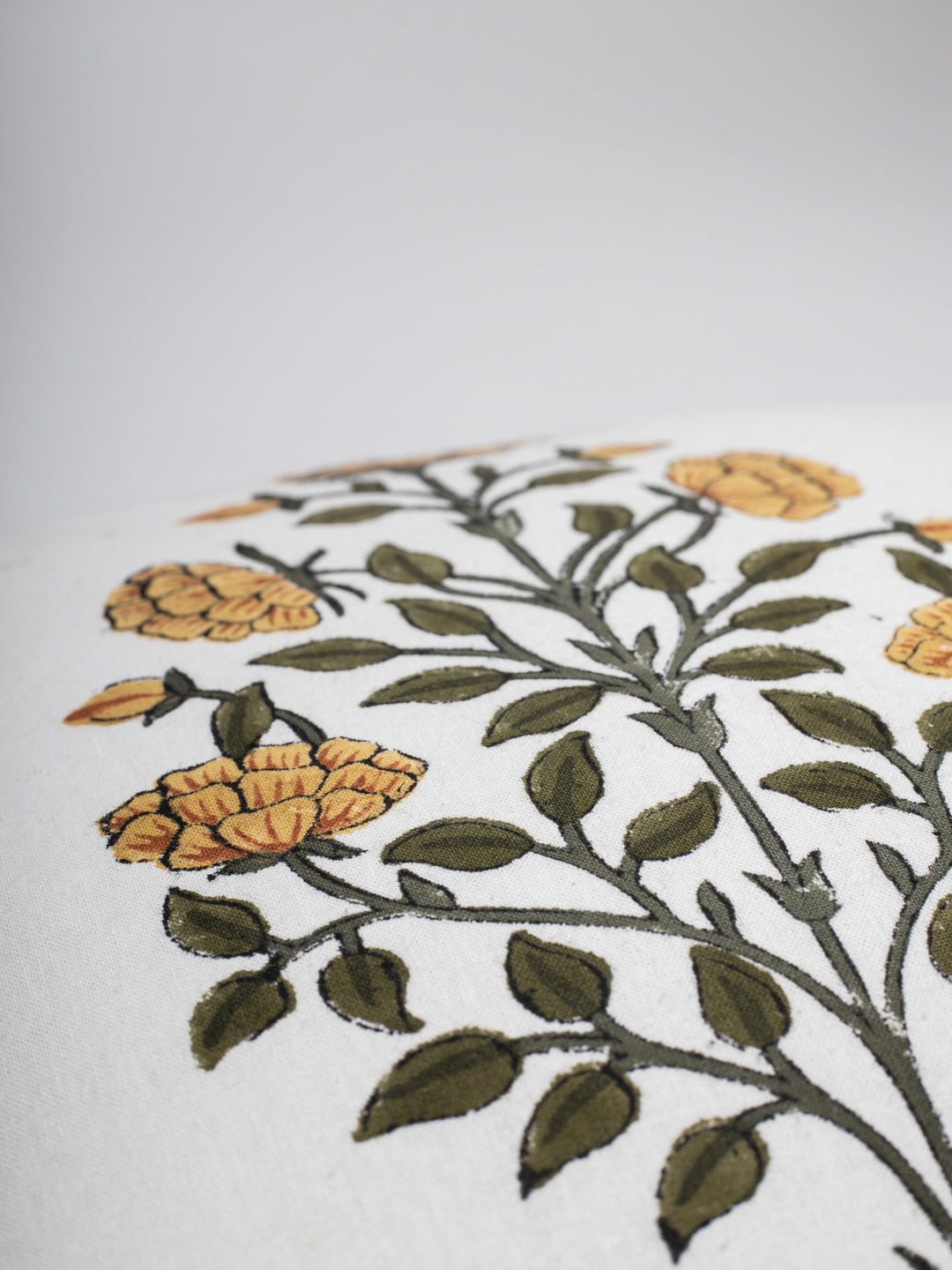 Signet Marigold  Hand Block Printed Cushion Covers