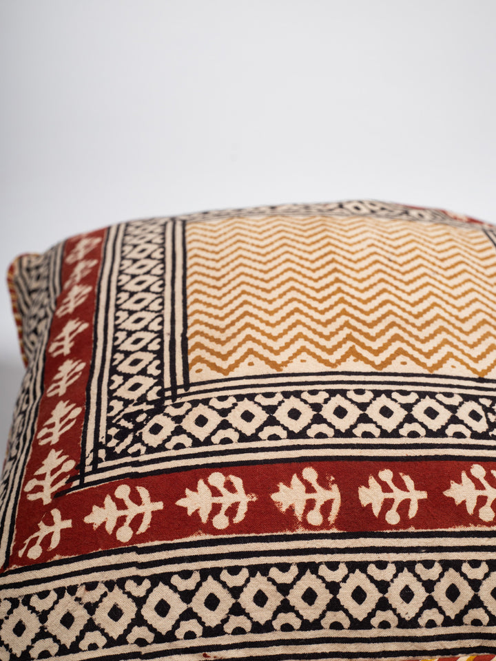 Sloping Hand Block Printed Cushion Cover