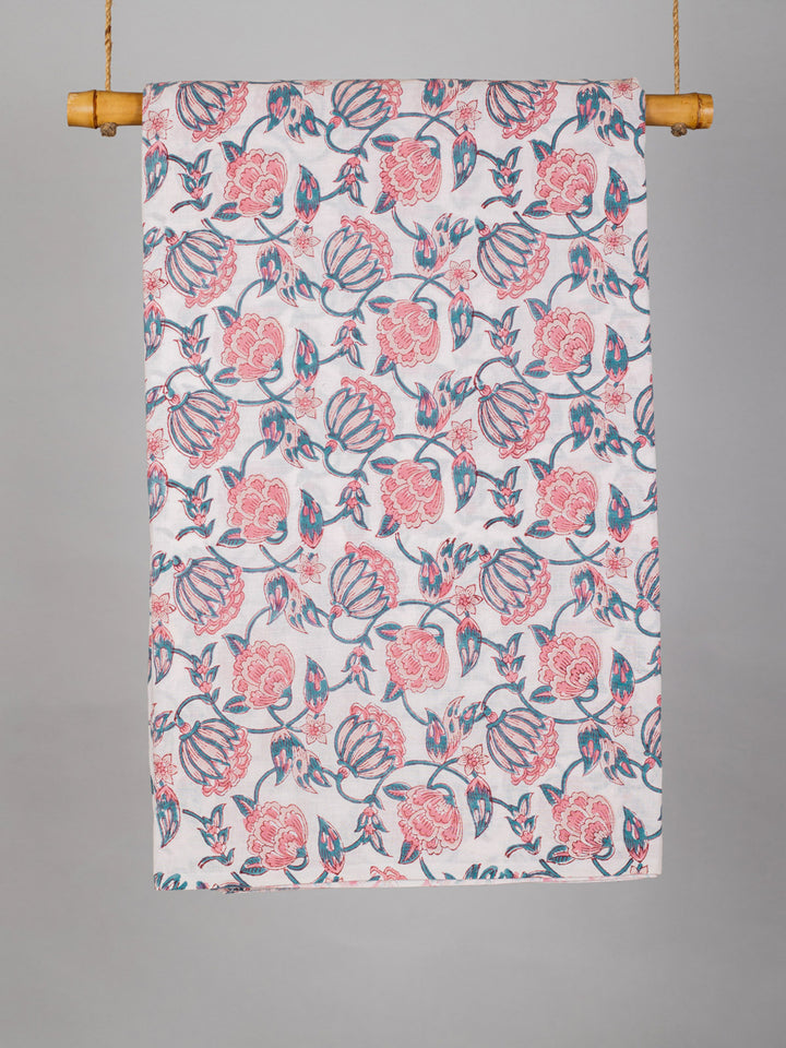 Coral Bells Cotton Hand Block Printed Fabric