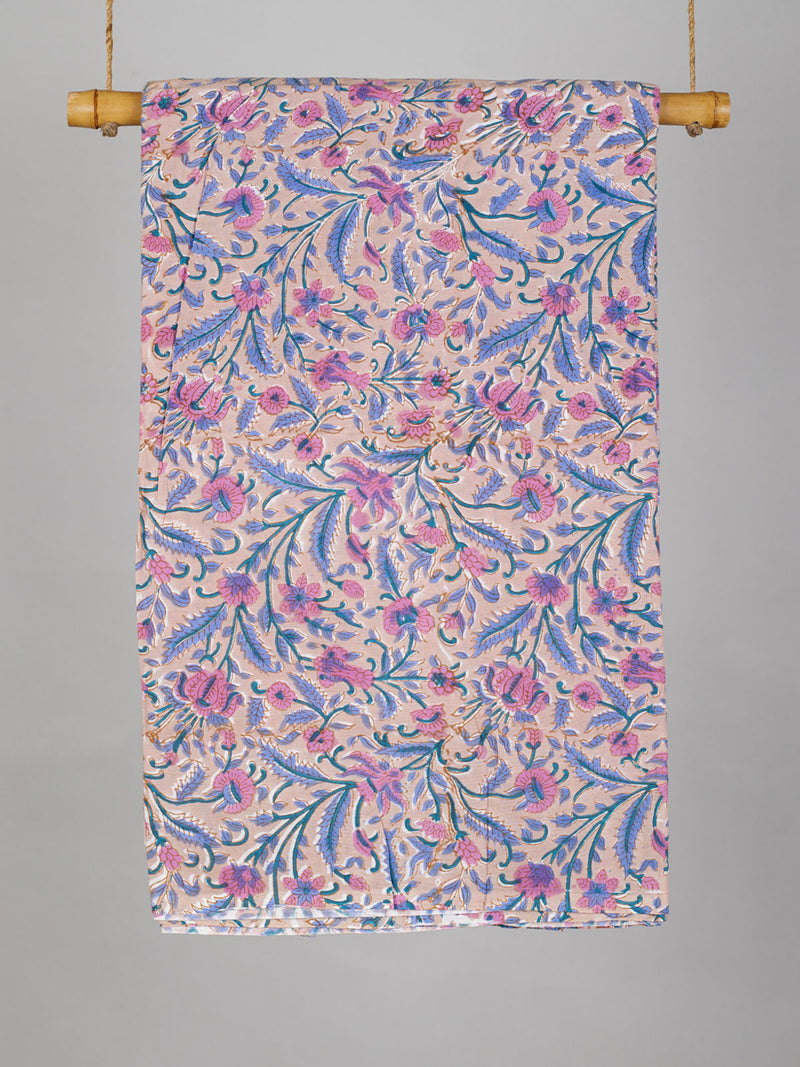 Baby Blossom Cotton Hand Block Printed Fabric (1.50 Meter)