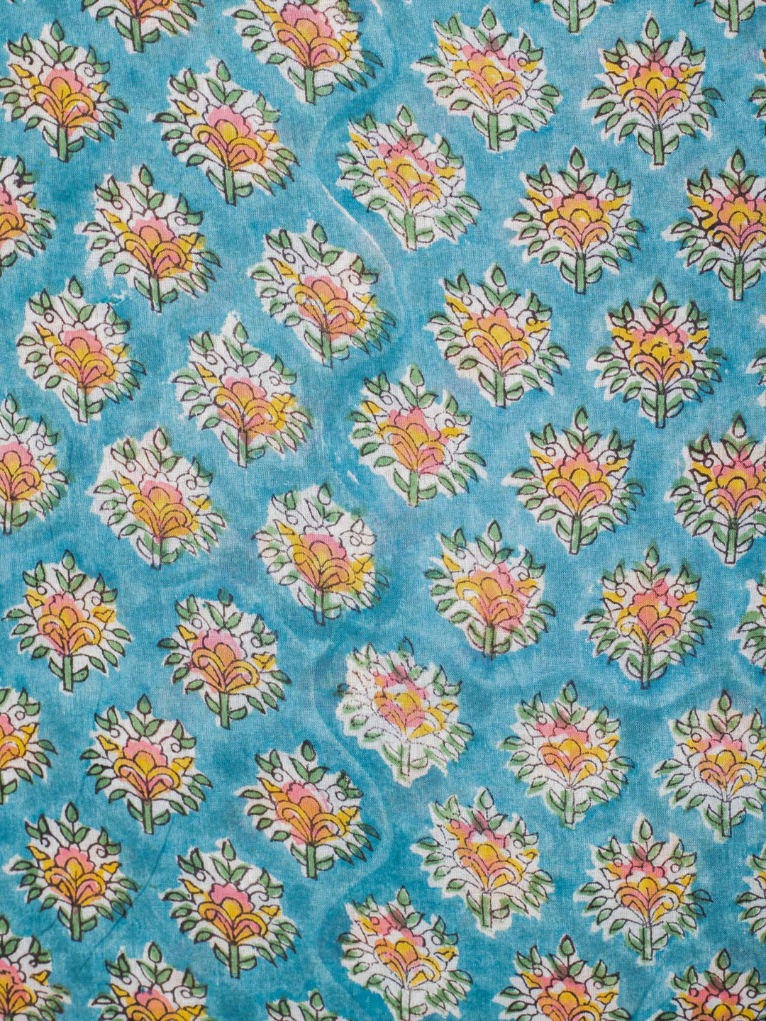 Yesterday  Cotton Mulmul Hand Block Printed Fabric