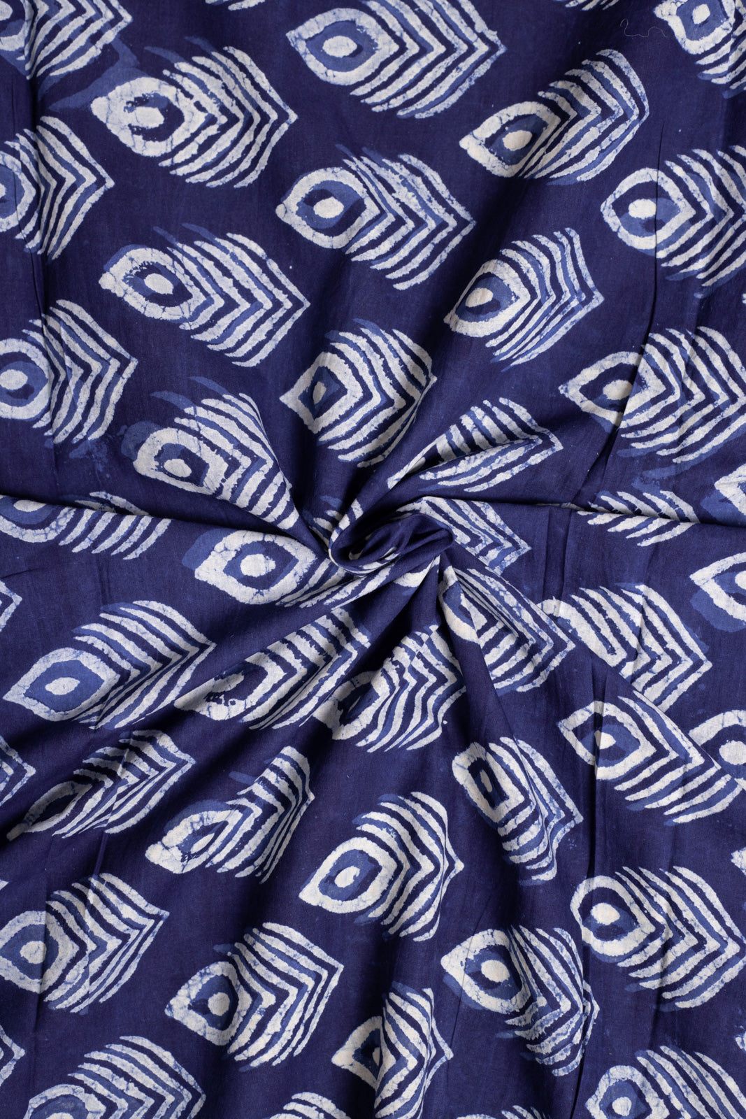 Bird of Juno Indigo Cotton Hand Block Printed Fabric