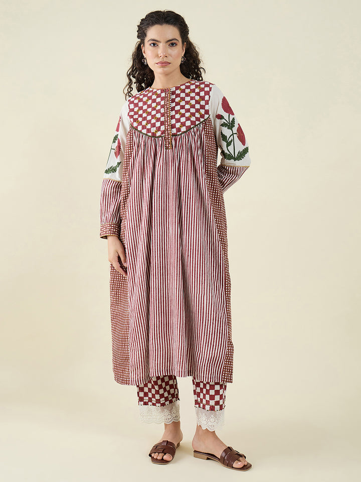 Gulnaar Poppy Kurta Set