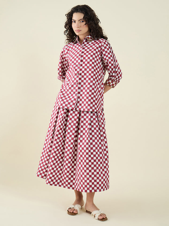 Noire Check  Co-ord Set