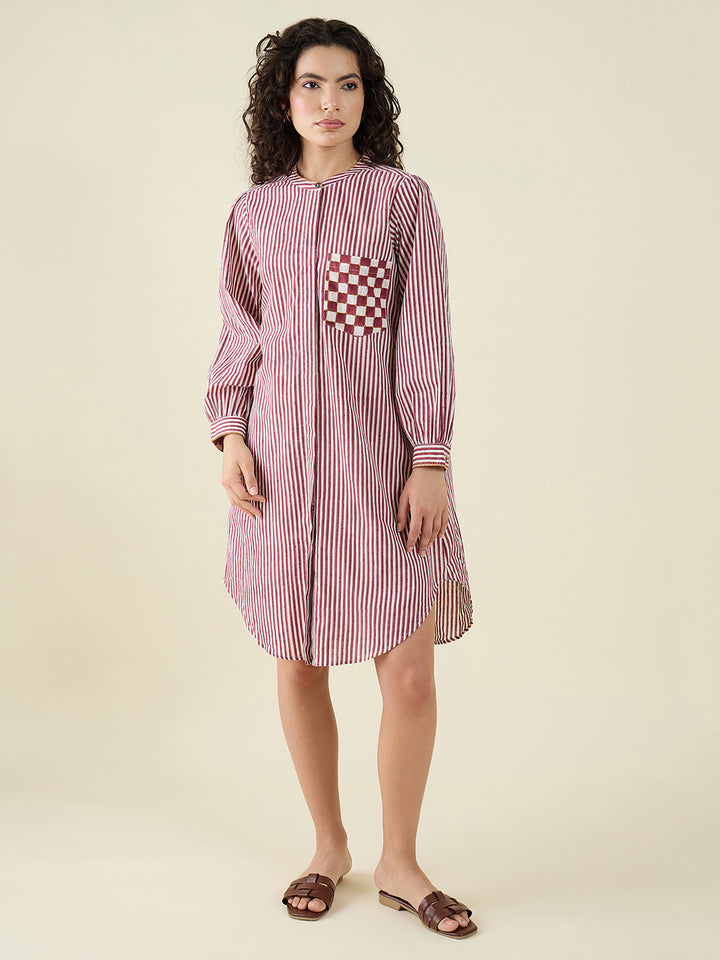 Line Patch Poppy Shirt Dress