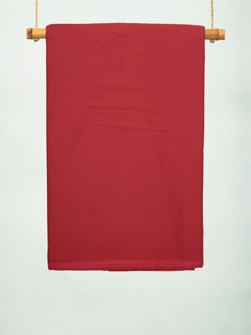 Brunt Bagru Red Cotton Plain Dyed Fabric