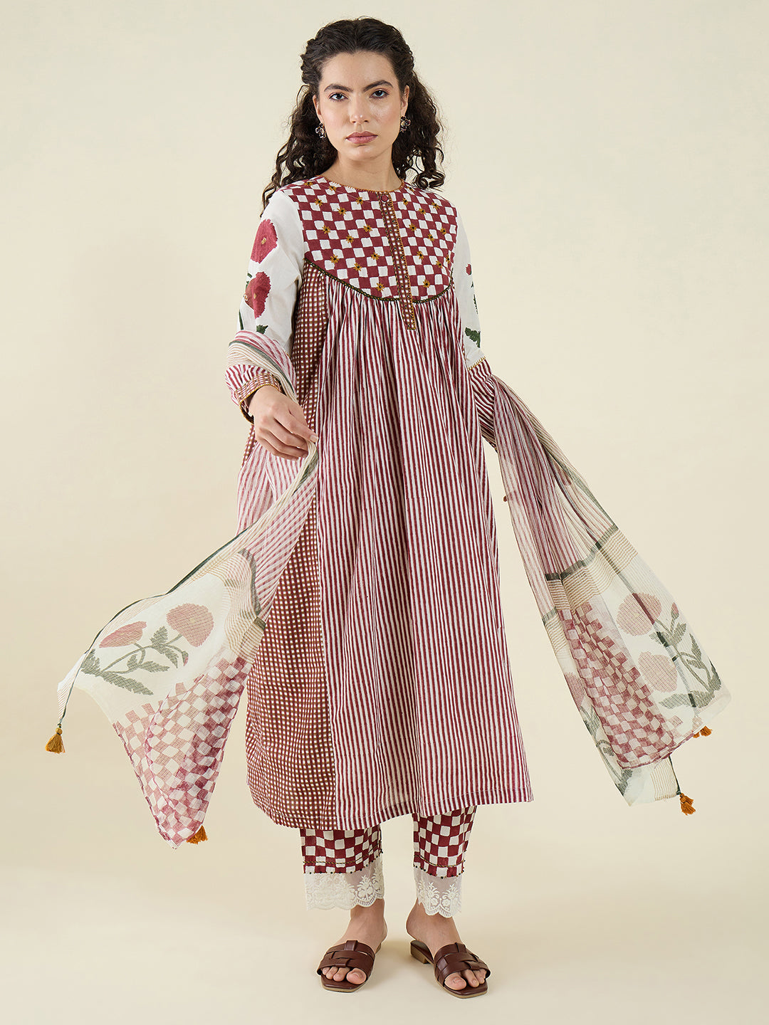 Gulnaar Poppy Kurta Set