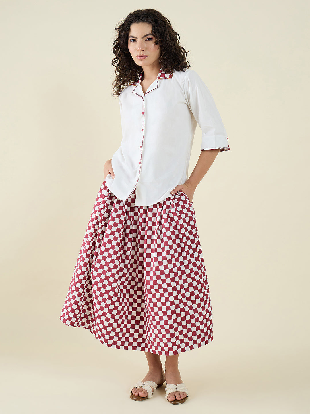 Noire Check Skirt