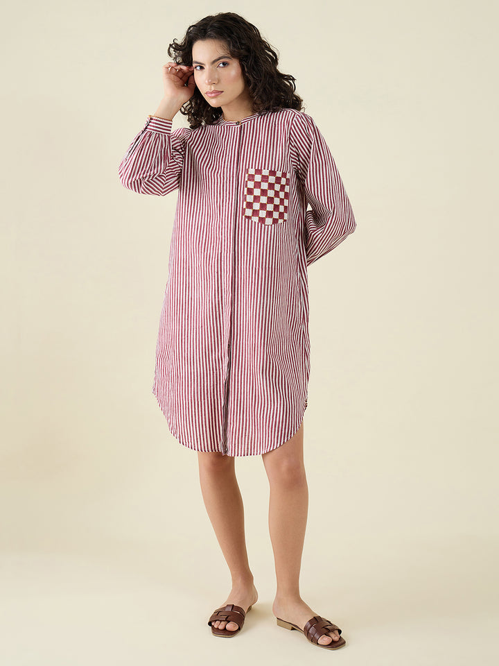 Line Patch Poppy Shirt Dress