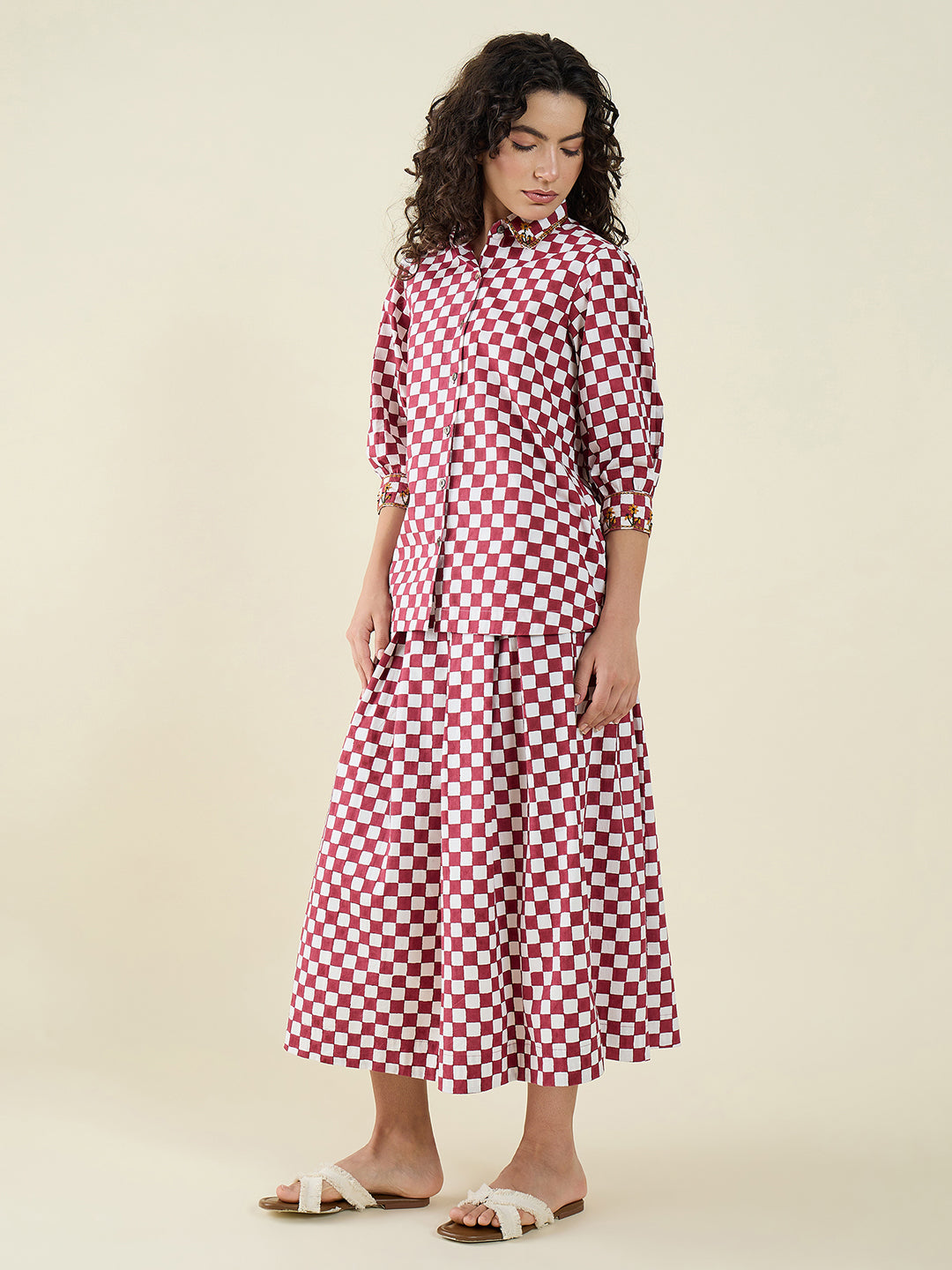 Noire Check  Co-ord Set