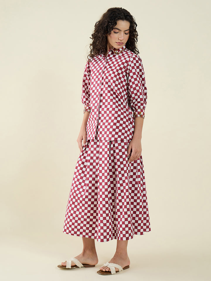 Noire Check  Co-ord Set
