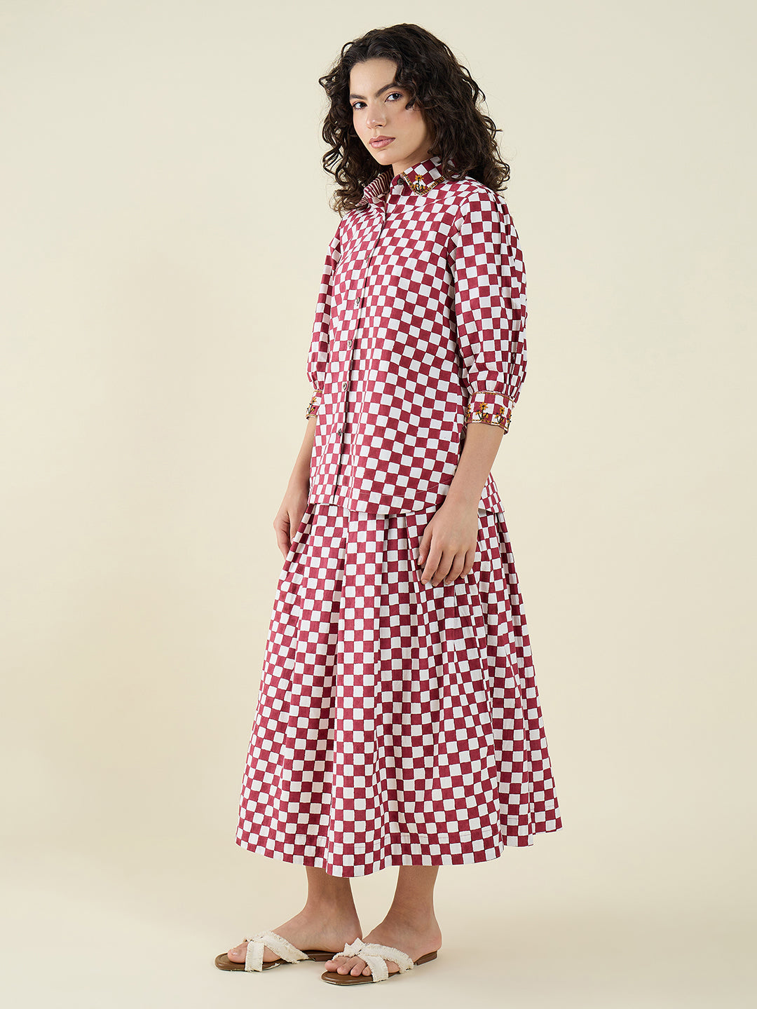 Noire Check  Co-ord Set