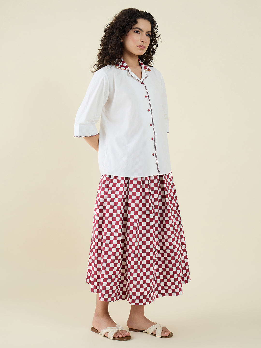 Noire Check Skirt