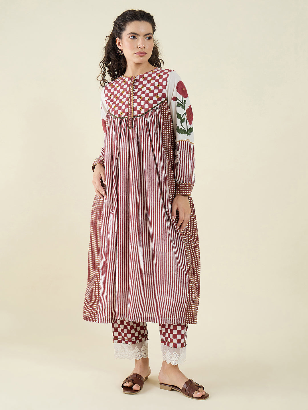 Gulnaar Poppy Kurta Set