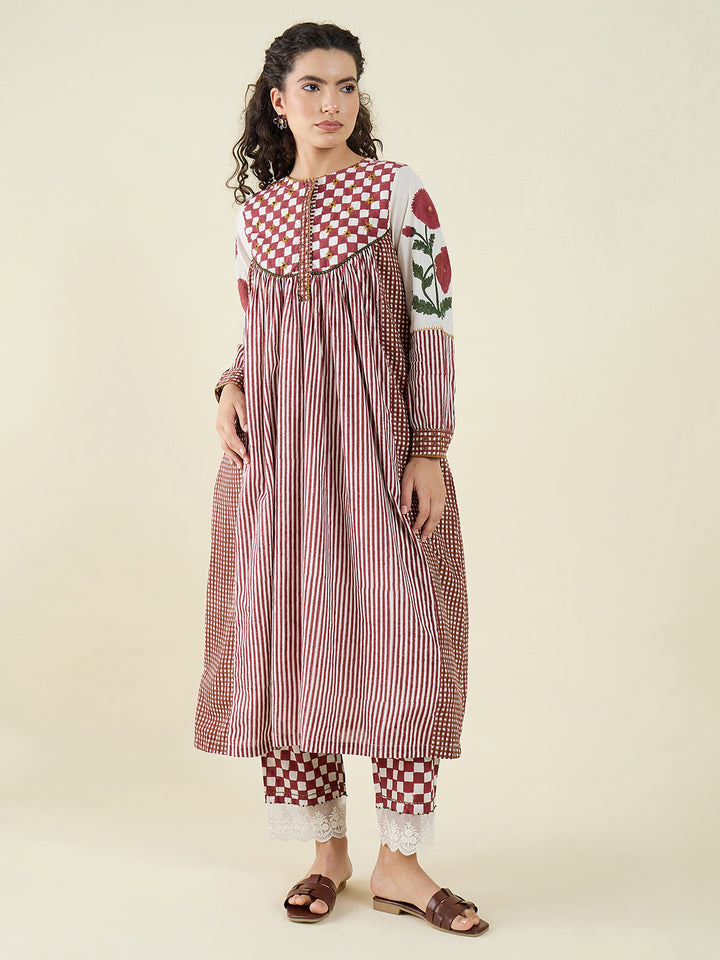 Gulnaar Poppy Kurta Set