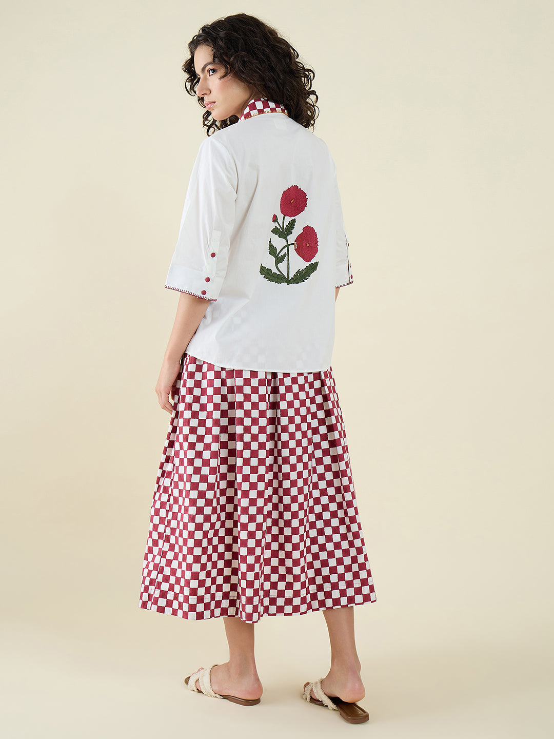 Noire Check Skirt