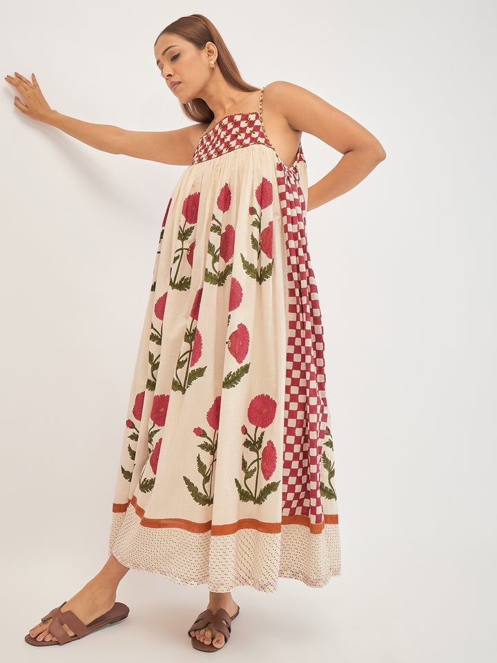 Poppy Veil Strap Dress
