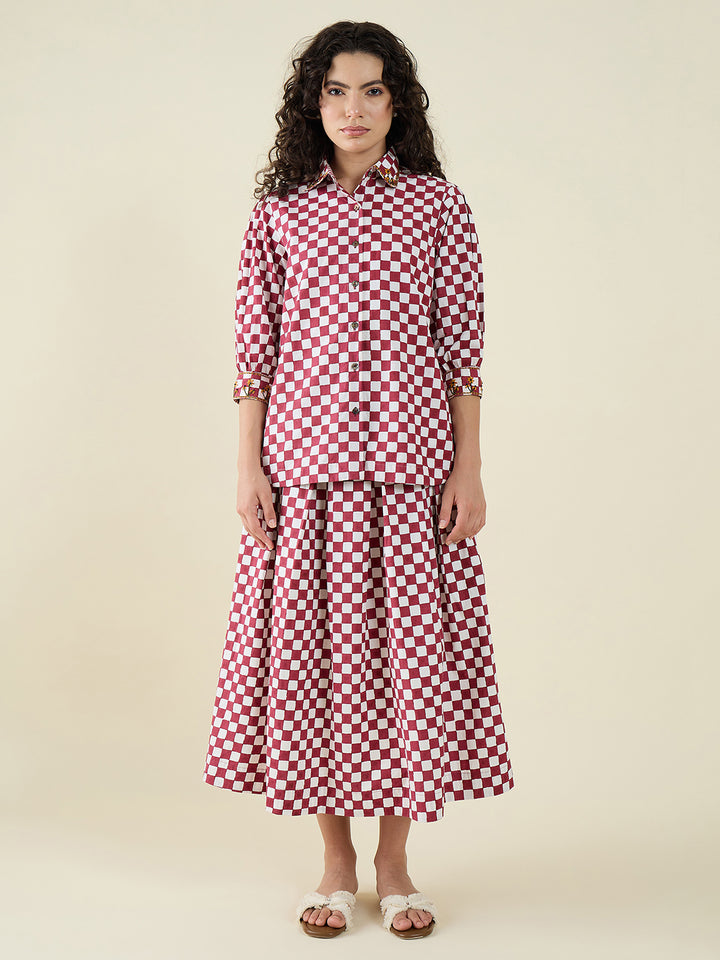 Noire Check  Co-ord Set