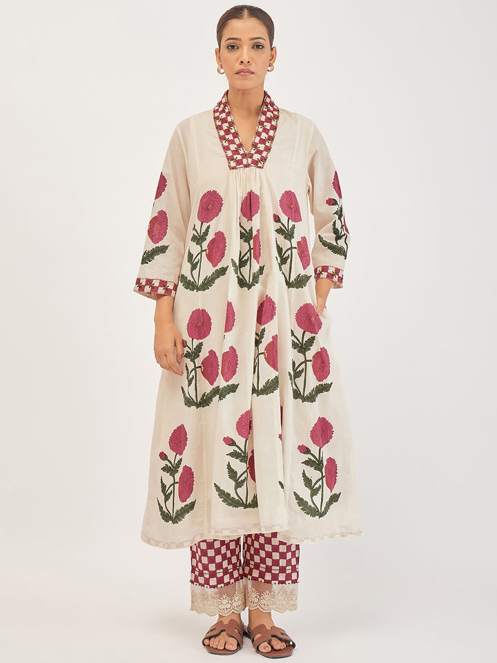 Poppy Mehfil Kurta Set