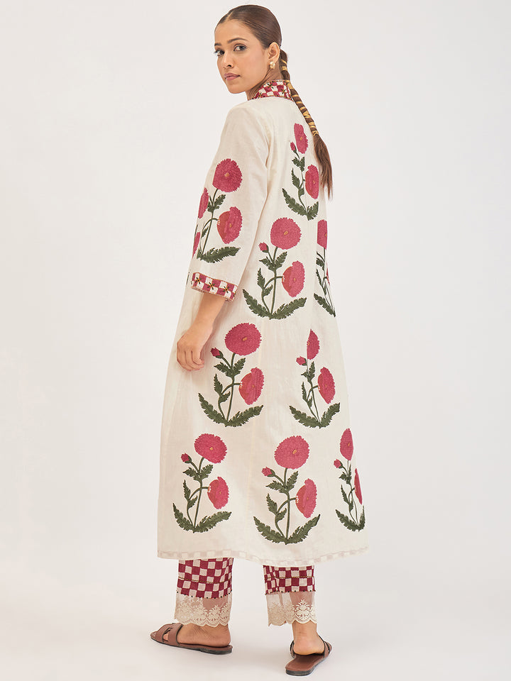 Poppy Mehfil Kurta Set