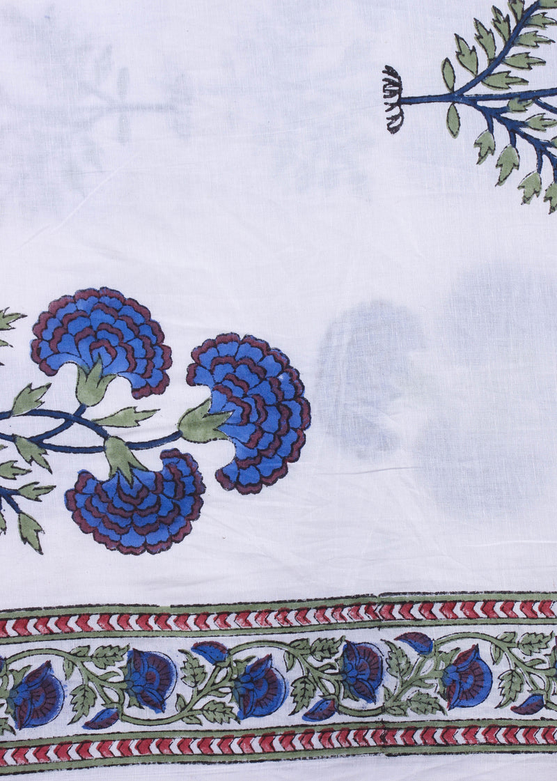 Bellvine Season  Cotton Hand Block Printed Fabric