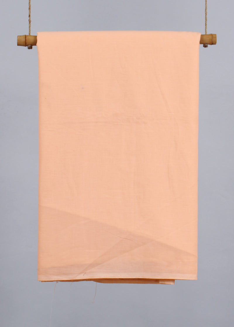 Peach Cotton Plain Dyed Fabric