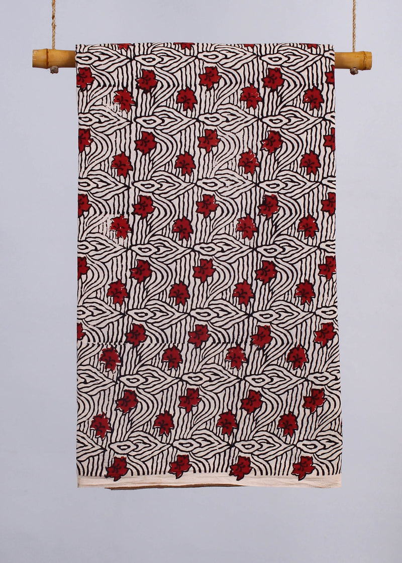 Fire Arches Cotton Hand Block Printed Fabric
