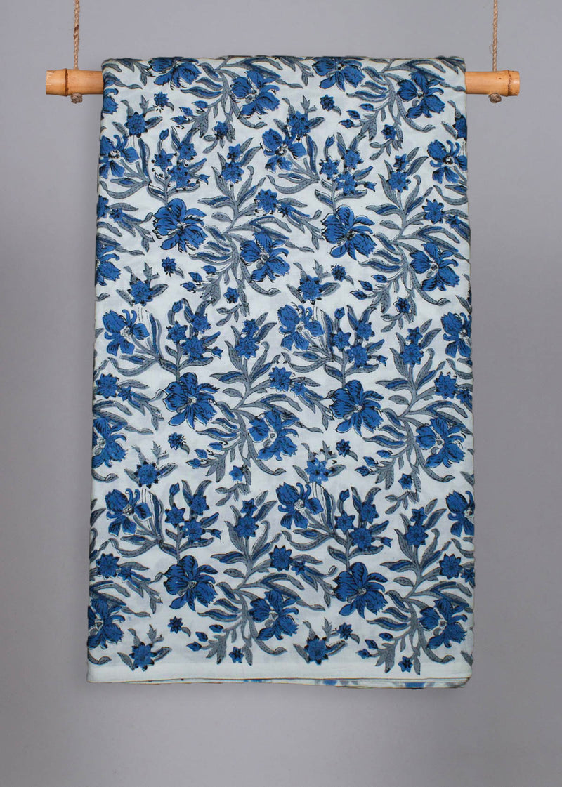 Bloom Cotton Hand Block Printed Fabric