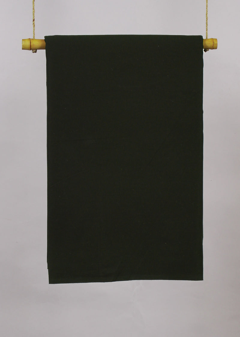 Green Black Cotton Plain Dyed Fabric