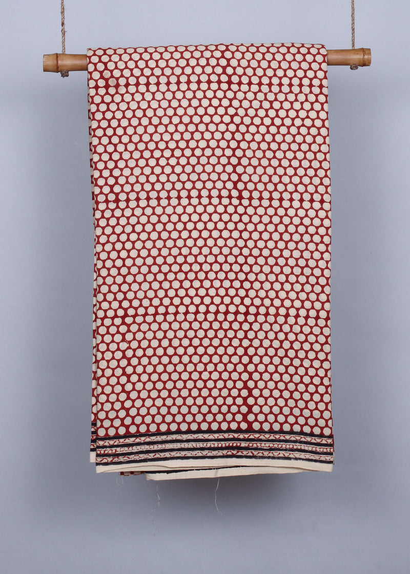 Aloe Cotton Hand Block Printed Fabric (3.00 Meter)