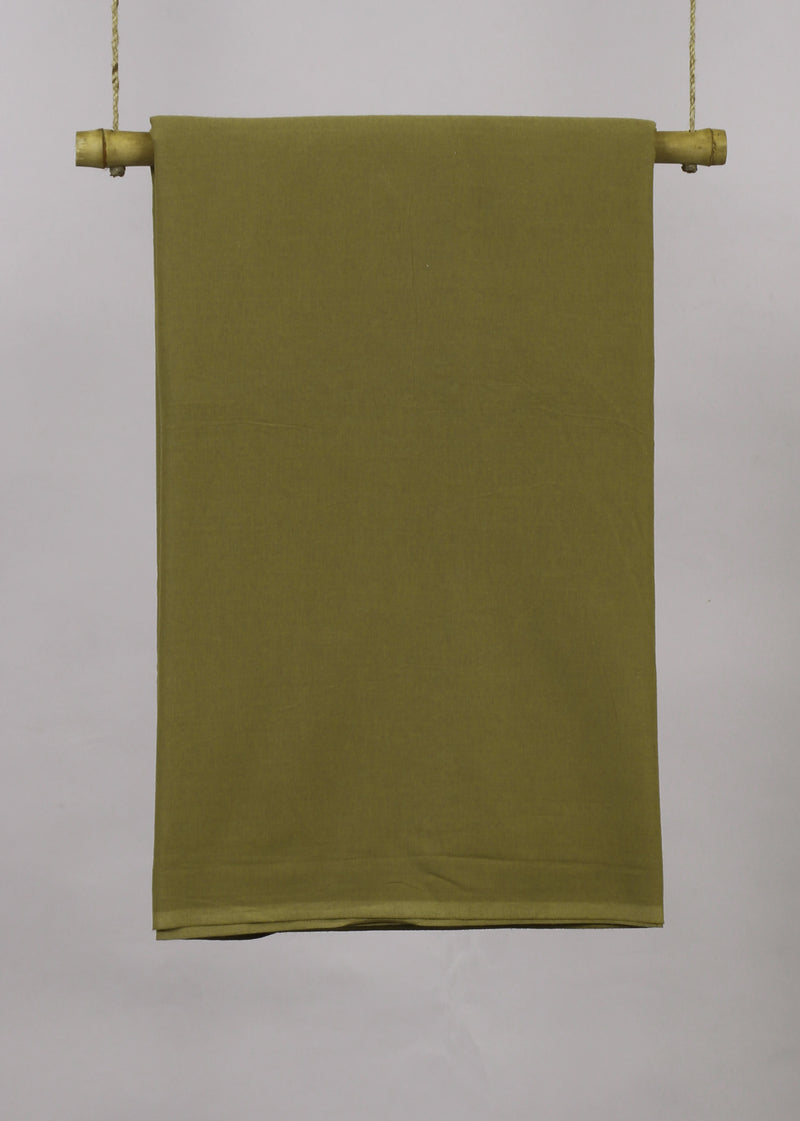 Dusty Mehendi Green Cotton Plain Dyed Fabric