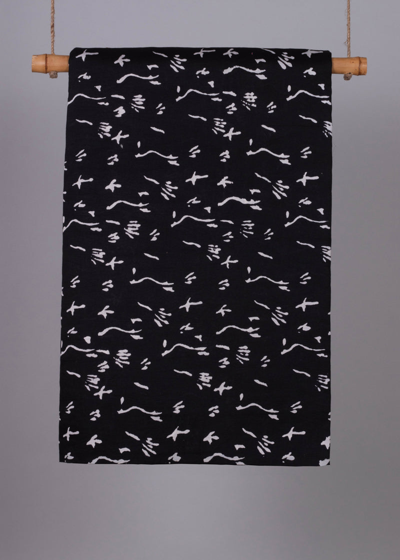 Chanderi Twists And Twigs  Hand Block Printed Fabric
