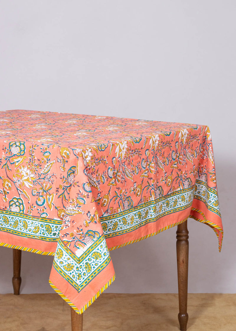 Ethereal Chase Hand Block Printed Table Cover
