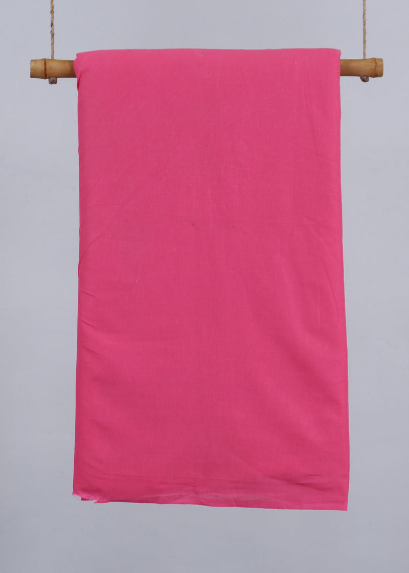 Hot Pink Cotton Plain Dyed Fabric (4.50 Meter)