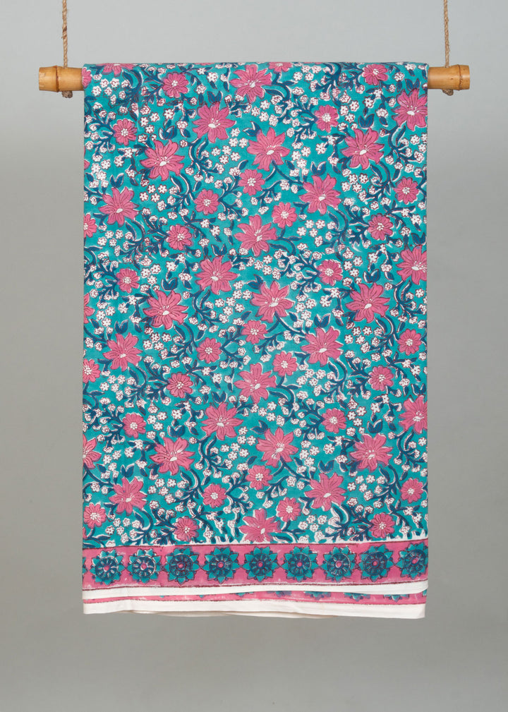 Pearls Cotton Hand Block Printed Fabric