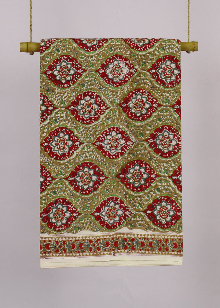 A Walk in The Marsh Cotton Mulmul Hand Block Printed Fabric