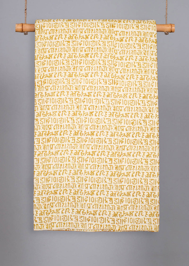 Unspoken Cotton Hand Block Printed Fabric