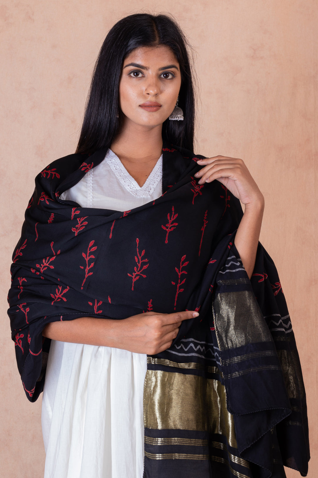 Osier Cotton Hand Block Printed Dupatta