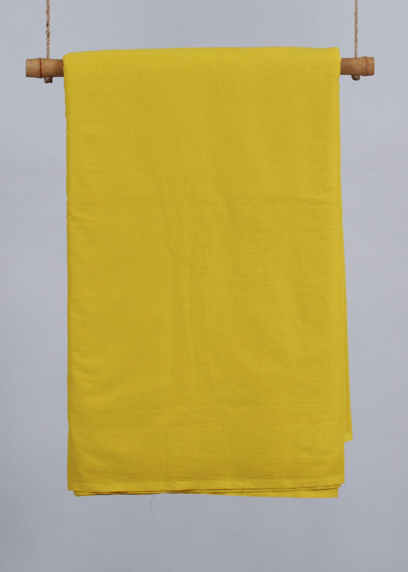 Springtime Yellow Cotton Plain Dyed Fabric (1.20 Meter)