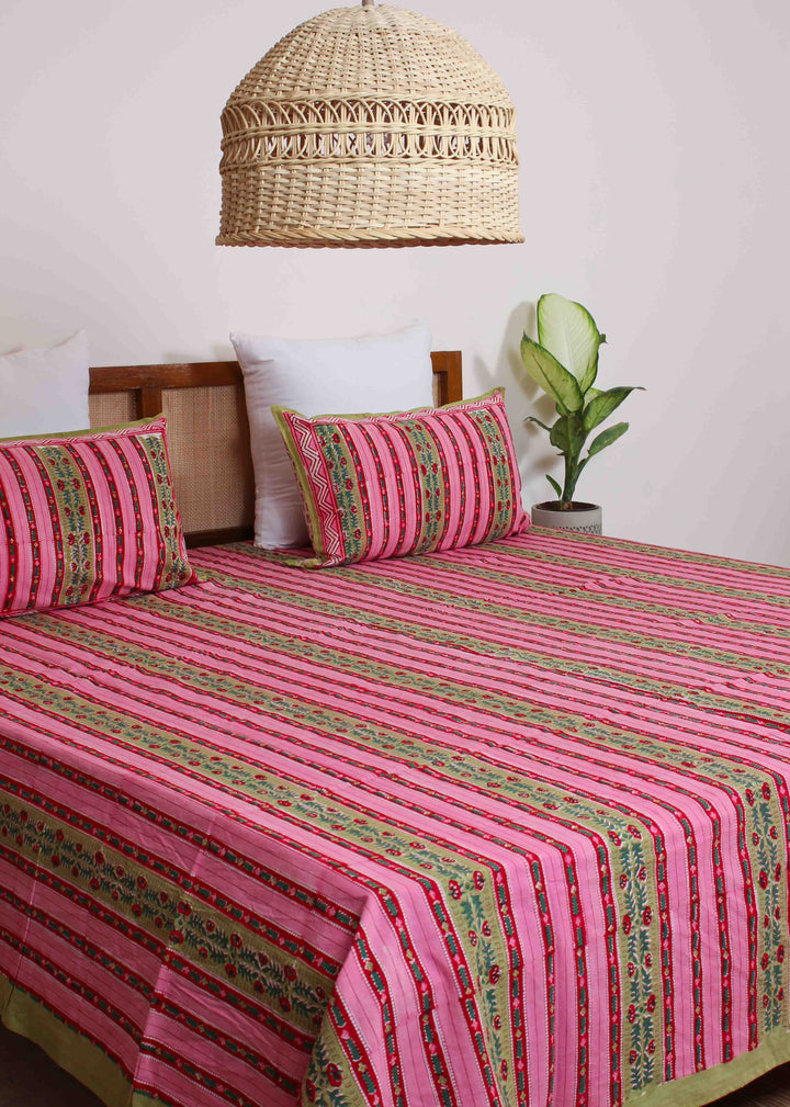 October Colours Cotton Hand Block Printed Bed Linens