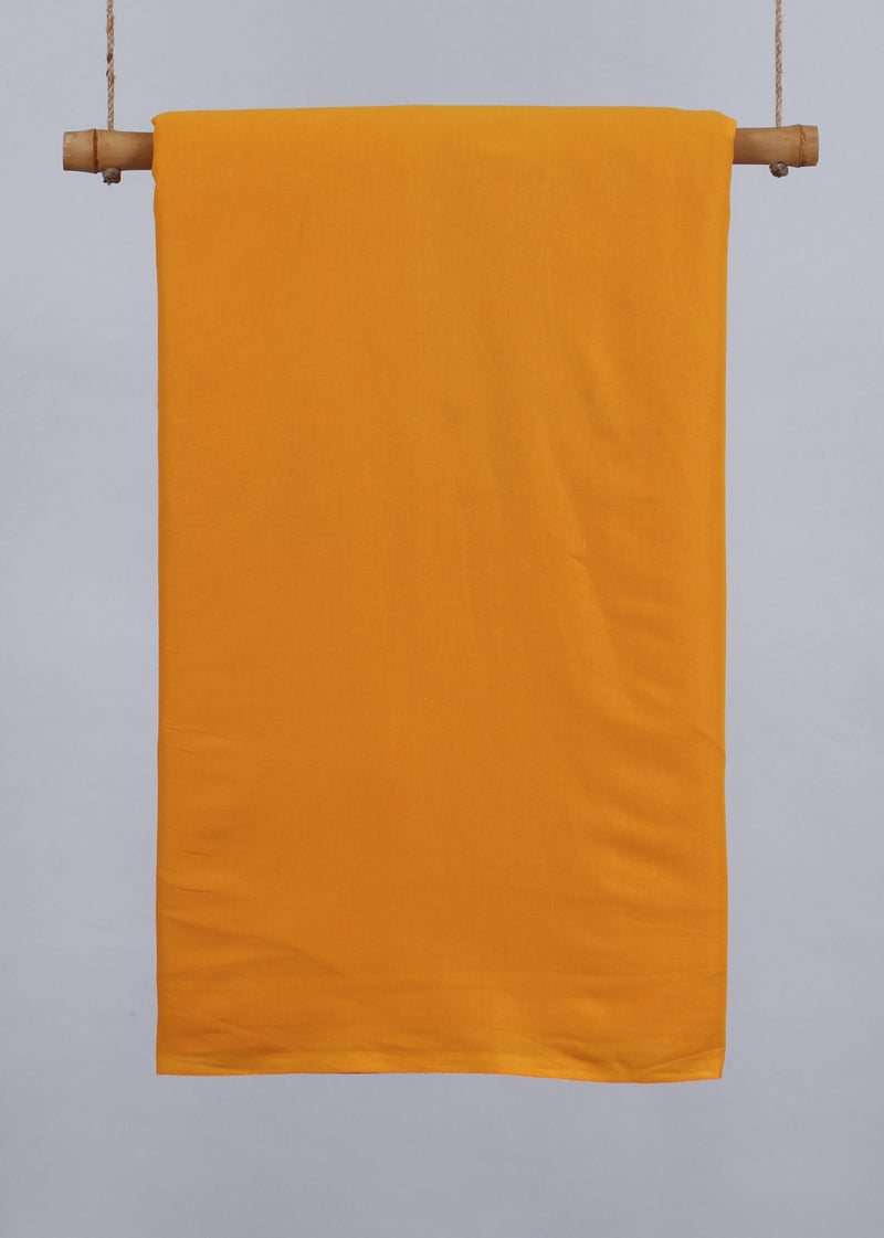 Tangerine Cotton Plain Dyed Fabric (3.20 Meter)