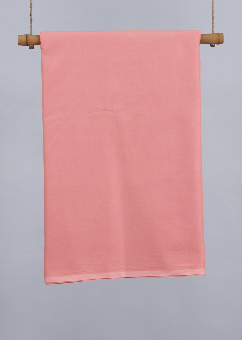 Shell Pink Cotton Plain Dyed Fabric