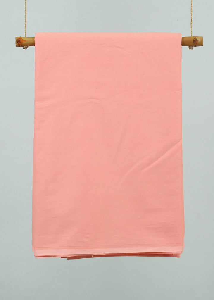 Salmon Pink Cotton Plain Dyed Fabric